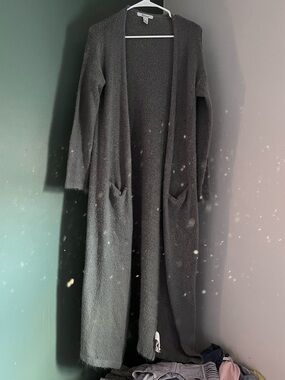 Long Open-Front Cardigan